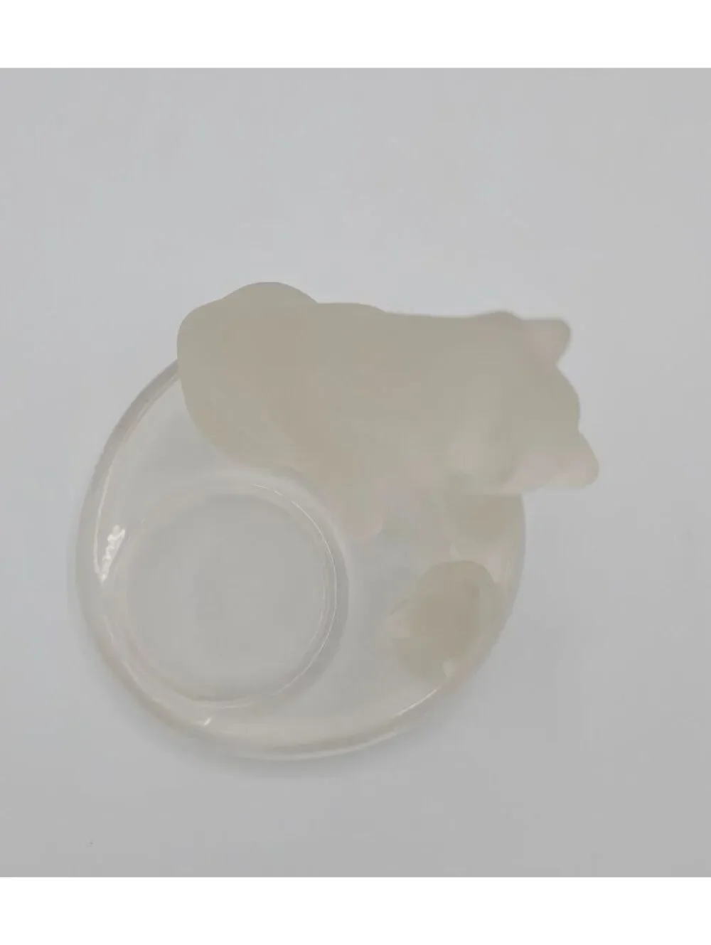 Retired PartyLite Frosted Glass Wolf Family Tealight Candle Holder